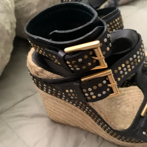 Alexander McQueen Leather Studded Espadrilles - Picture 6 of 10